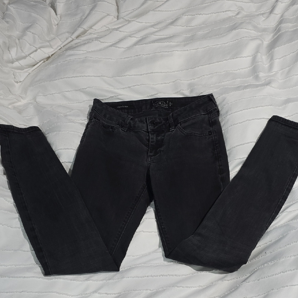 Lucky Brand Lolita Skinny Black Jeans Size 00/24, Like New